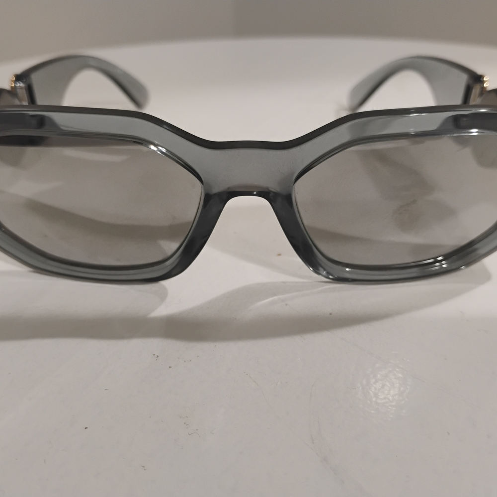 Versace Gray Sunglasses with Gold Medusa Accents - Picture 2 of 3